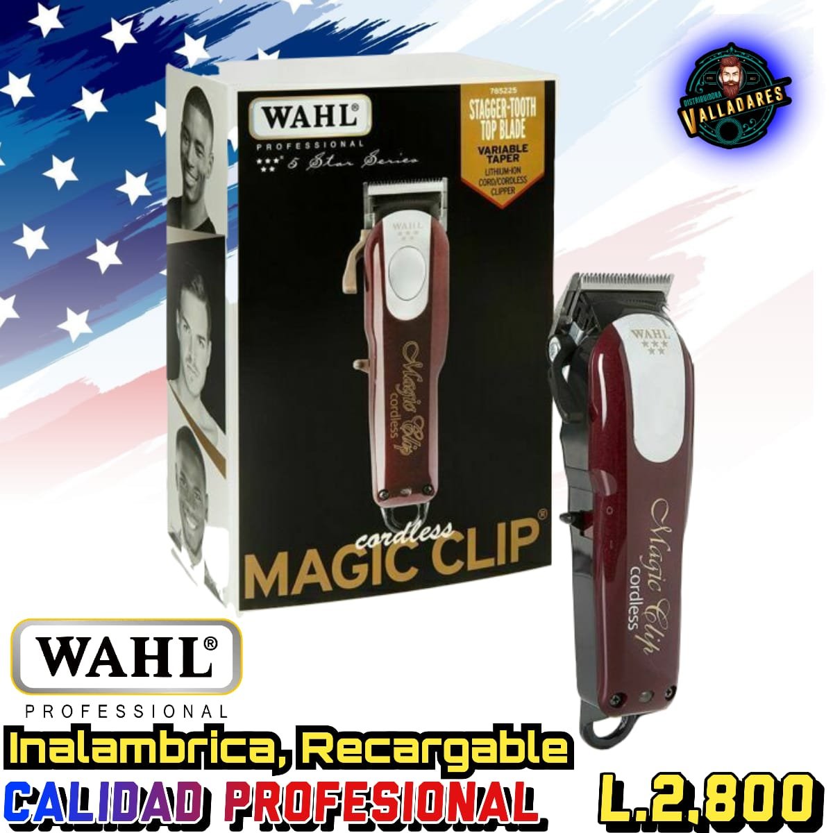 Wahl Magic clip 5 estrellas inalambrica recargable - Distribuidora
