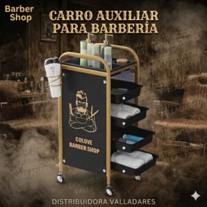 Carrito auxiliar de barberia