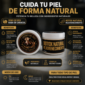 Sebo de res más baba de caracol