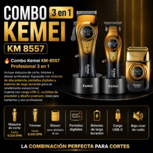 Combo Kemei 3 en 1 Km-8557