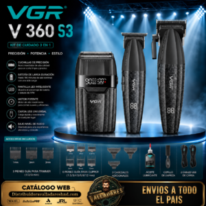 VGR V 360 S3 combo clipper, trimmer y shaver