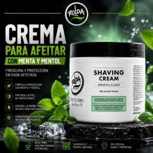 Crema para afeitar ROLDA con menta y mentol