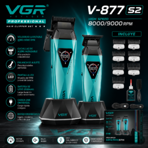 VGR V-877 S2 combo clipper y trimmer