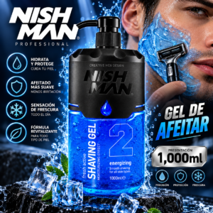 GEL DE AFEITAR NISHMAN DE 1,000ML