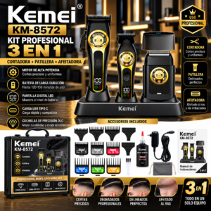 COMBO KEMEI 3 EN 1 KM-8572