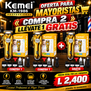 PROMOCION KEMEI KM 1986 PAGA 2 Y RECIBE 3