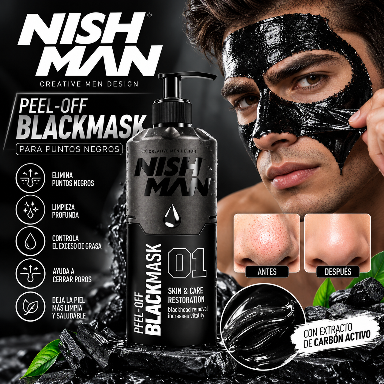 MASCARILLA NEGRA NISHMAN